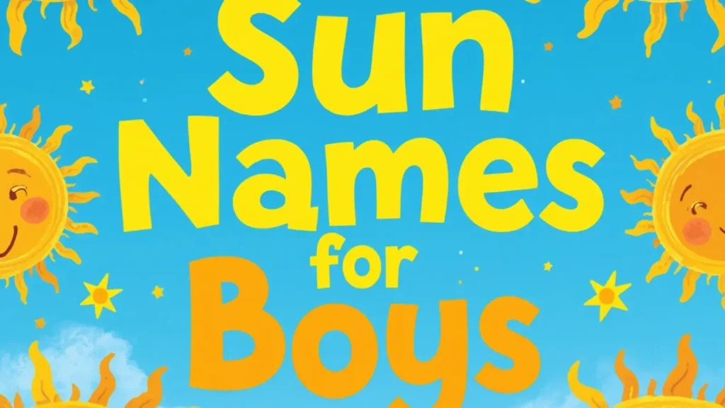 Sun names for boys